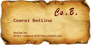Cserei Bettina névjegykártya